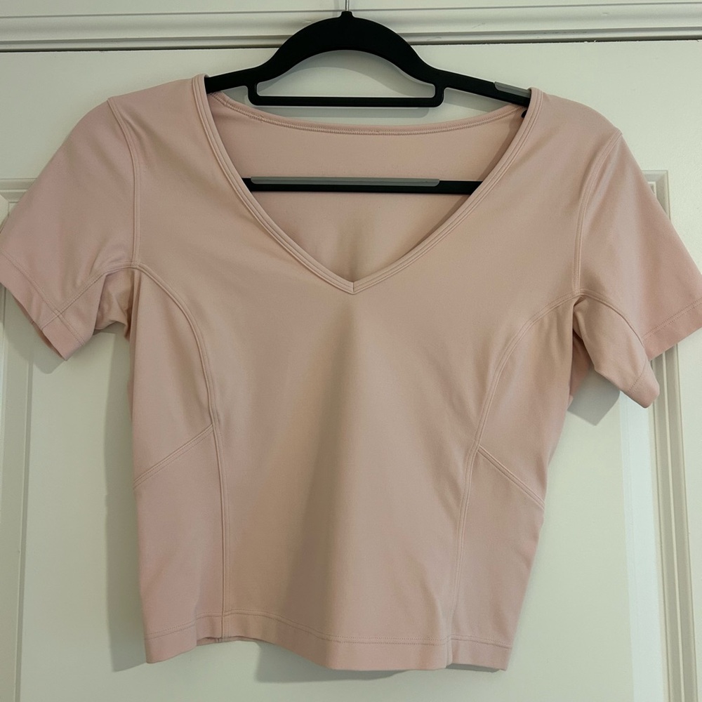 lululemon pink athletic crop tank